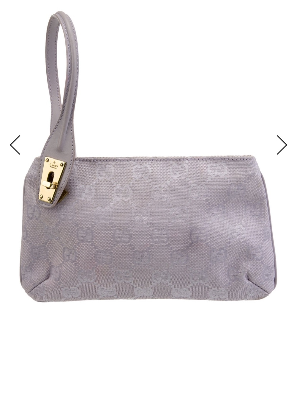 Gucci GG Canvas Wristlet in Lilac